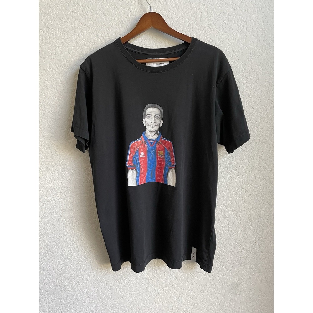 Salvador Dalí  Wearing FC Barcelona Kappa Jersey Men's XL TShirt Football Soccer